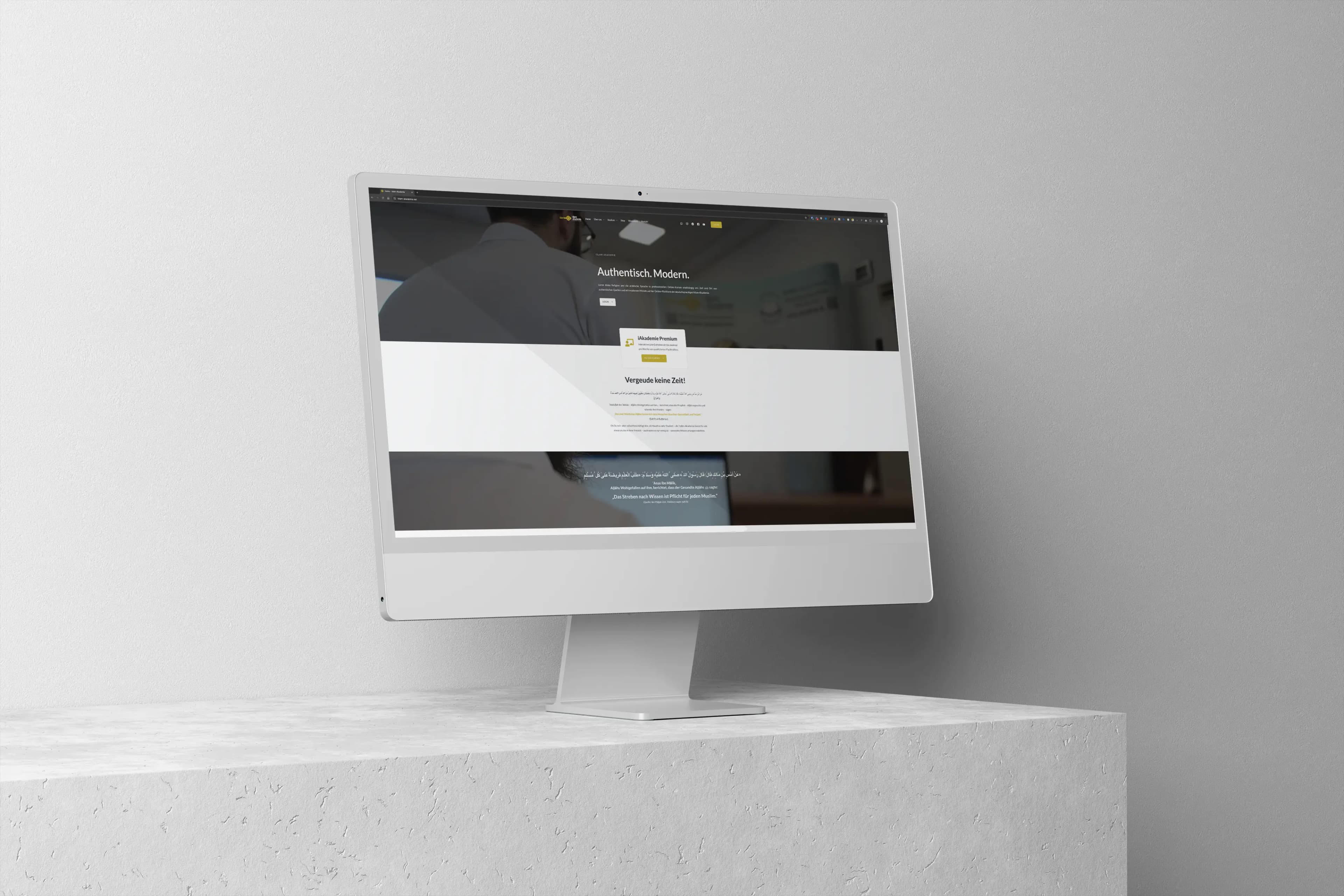 Islam Akademie Desktop-Mockup