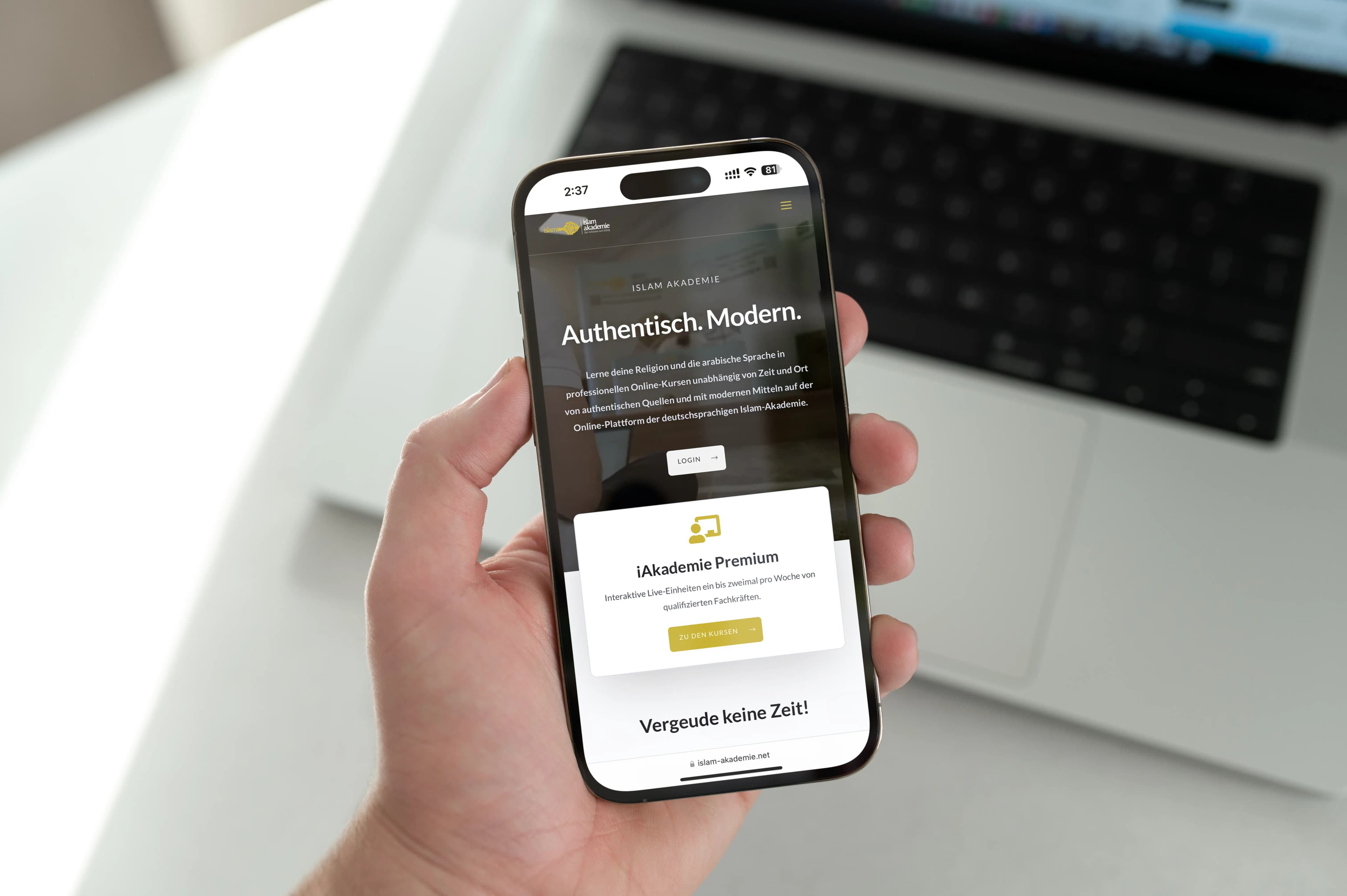 Islam Akademie Mobile-Ansicht